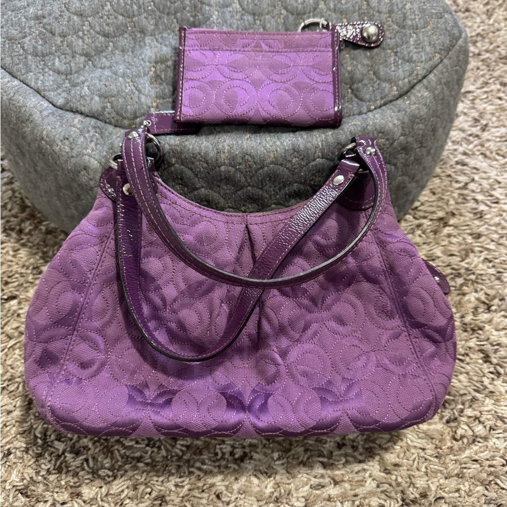 Coach purse and matching wallet